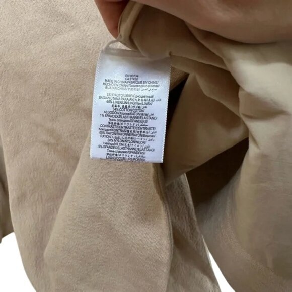 BCBGMaxAzria beige Arelia zip waist canvas coat size M - Picture 7 of 7